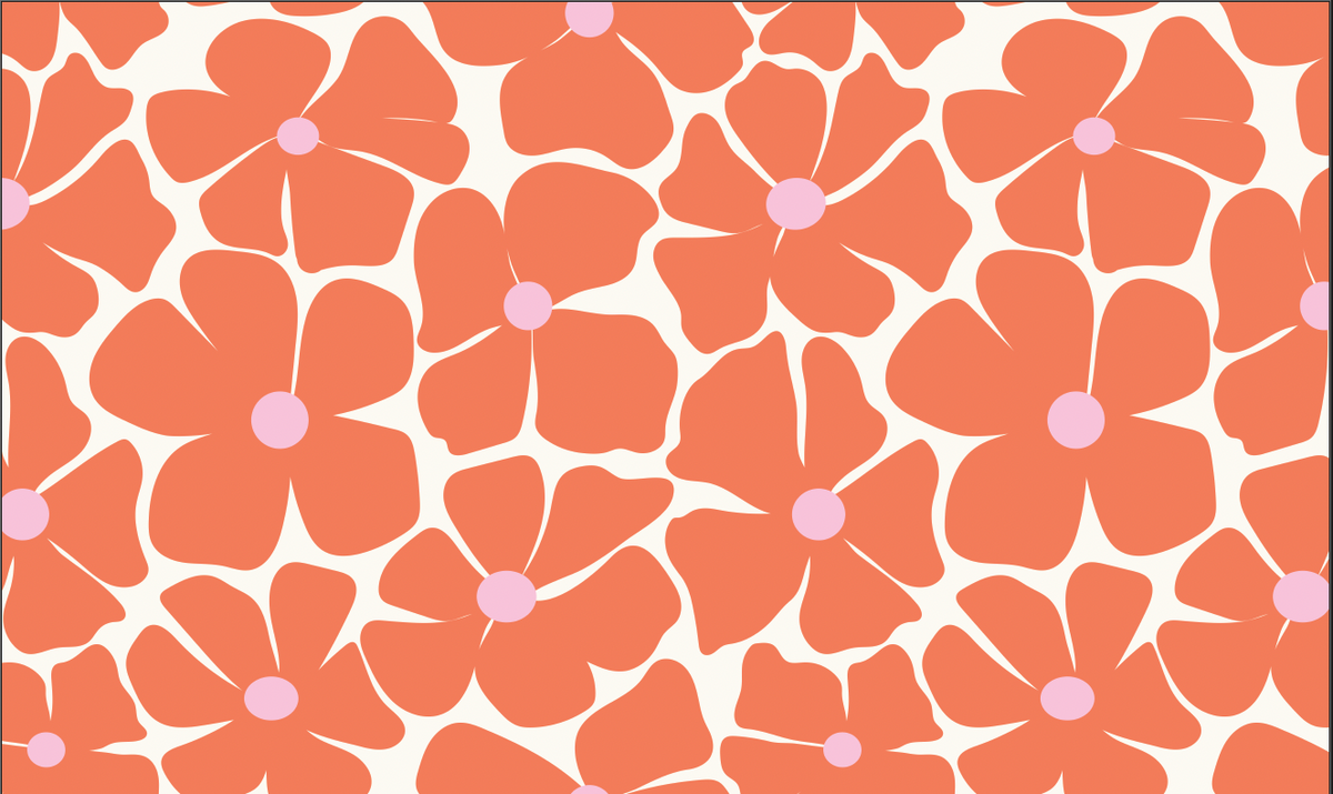 Coral Bloom Garden Rug