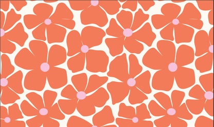 Coral Bloom Garden Rug