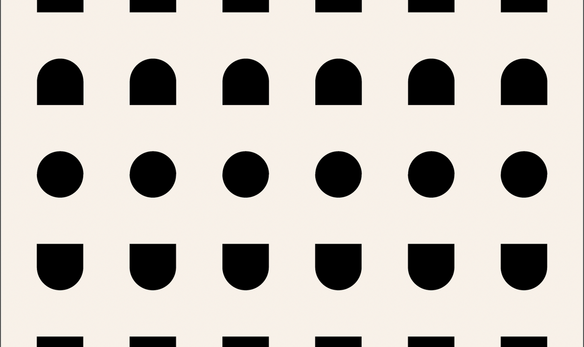 Geometric Arch Dot Rug