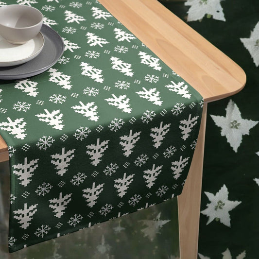 Evergreen Charm Christmas Table Runner