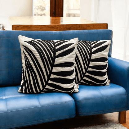 Tropical Palm Tufted Cushion Cover