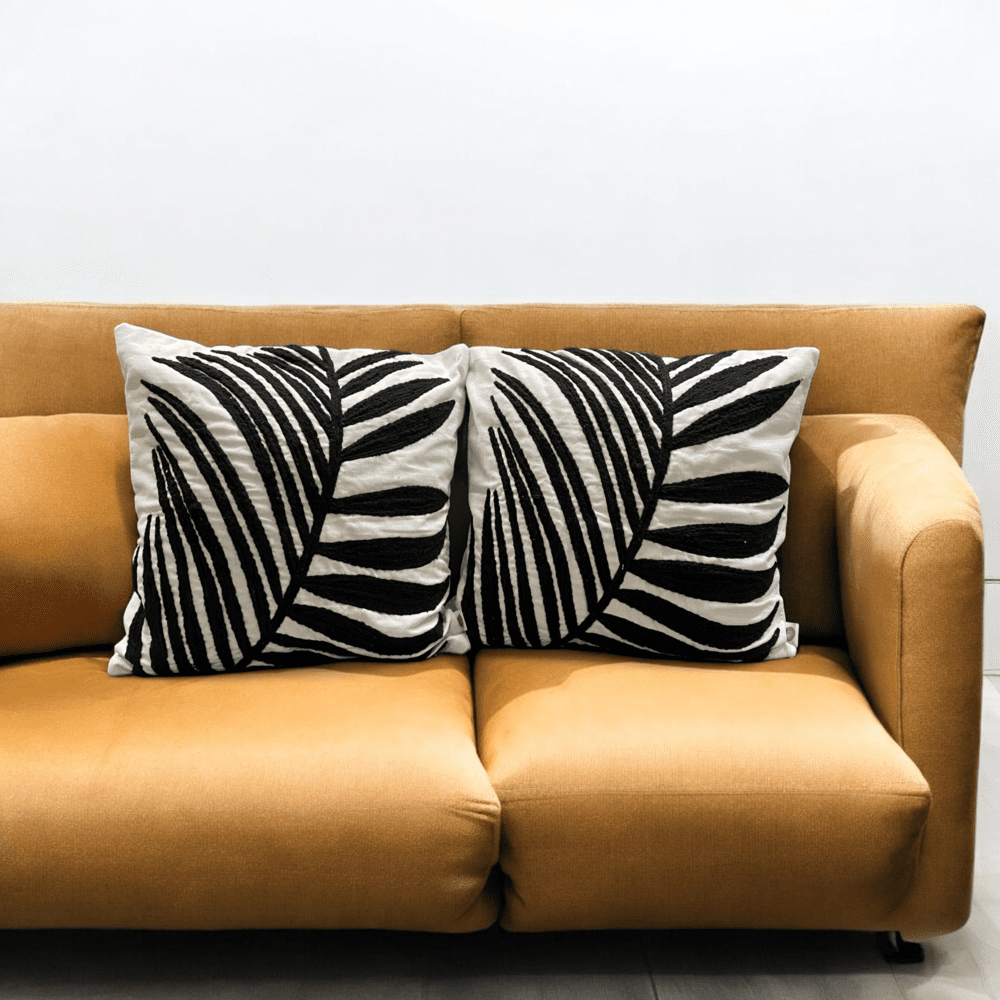 Tropical Palm Tufted Cushion Cover