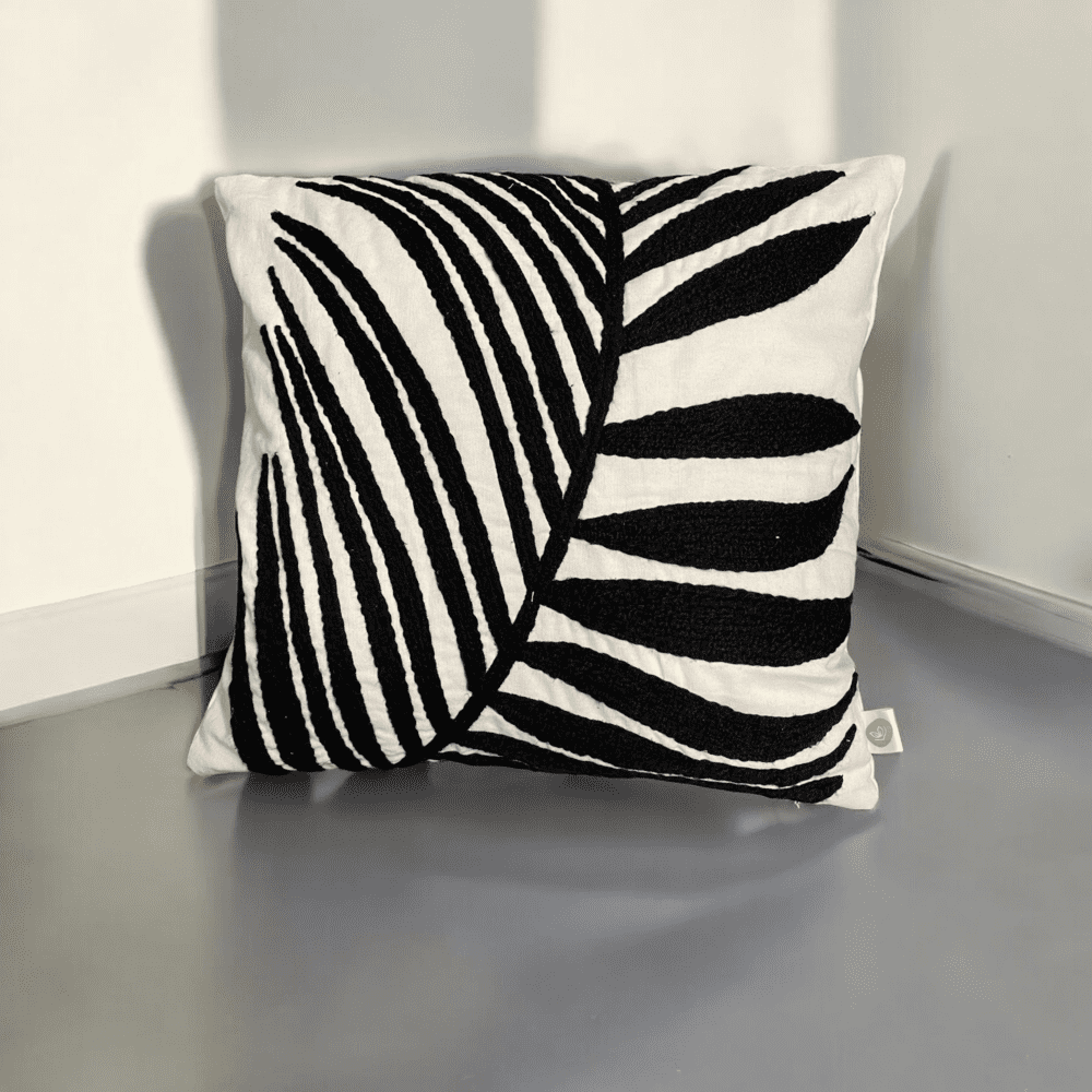 Tropical Palm Tufted Cushion Cover