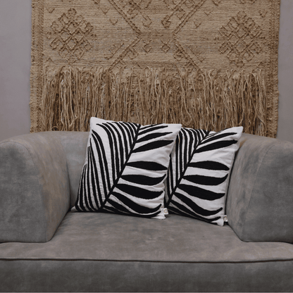 Tropical Palm Tufted Cushion Cover