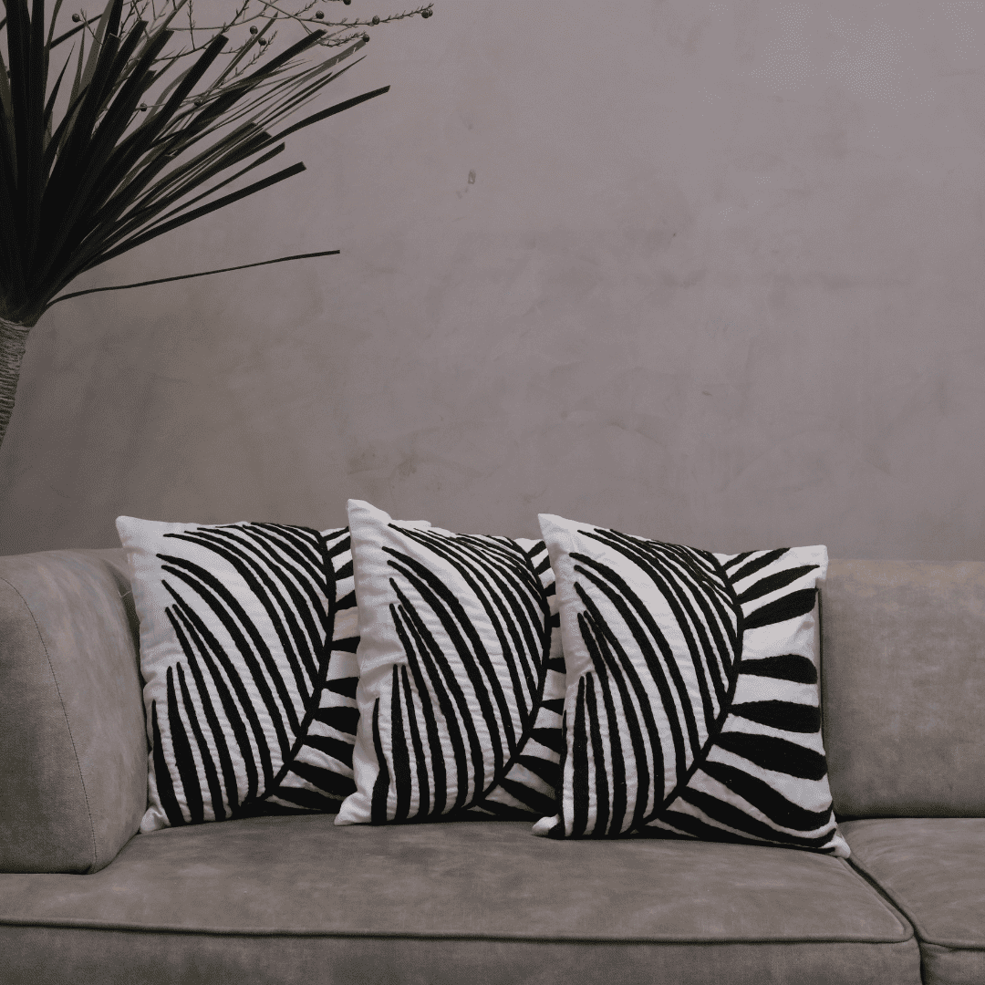 Tropical Palm Tufted Cushion Cover