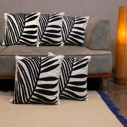 Tropical Palm Tufted Cushion Cover - Set of 5