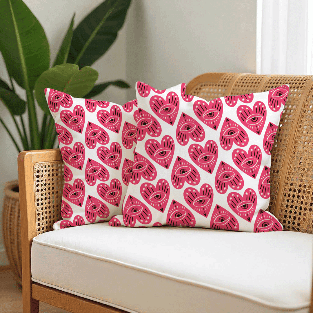 Love Strings Cushion Cover for Valentine - Velvet - 16x16in