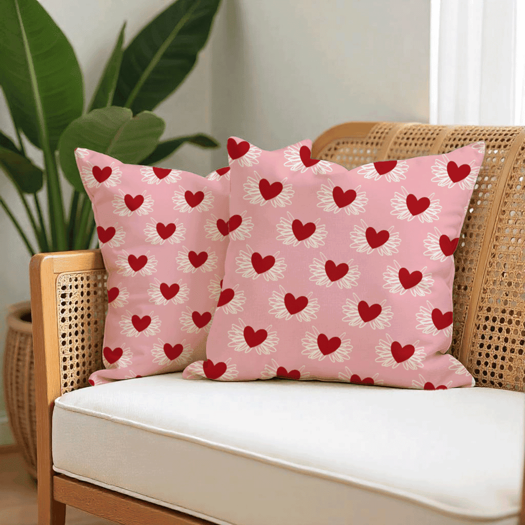 Soaring Love Cushion Cover for Valentine - Velvet - 16x16in