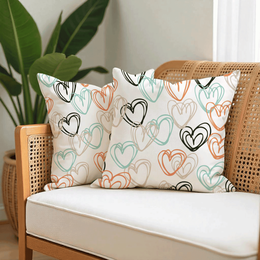 Heart Whisper Cushion Cover for Valentine - Set of 5