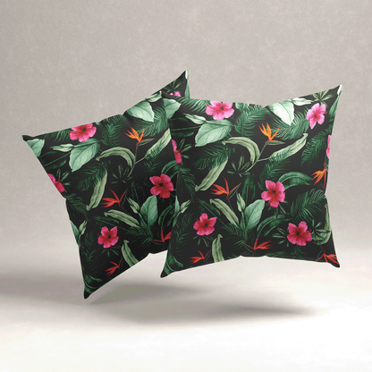 Velvet Tropicana Cushion Cover - Set of 2