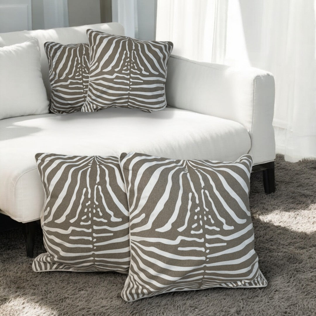 Zebra Stripes Tufted Cushion Cover