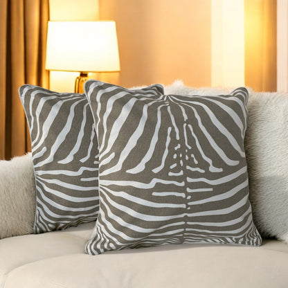 Zebra Stripes Tufted Cushion Cover