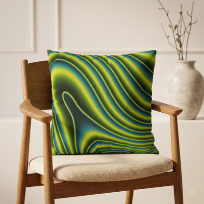 Neon Ripple Flow Cushion Cover