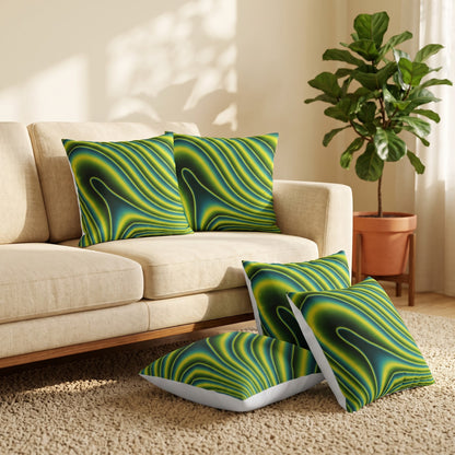 Neon Ripple Flow Cushion Cover