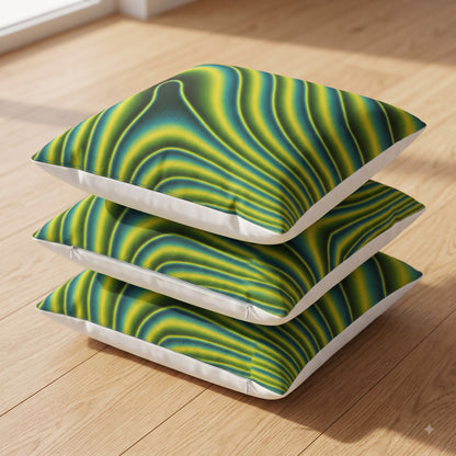 Neon Ripple Flow Cushion Cover