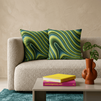 Neon Ripple Flow Cushion Cover