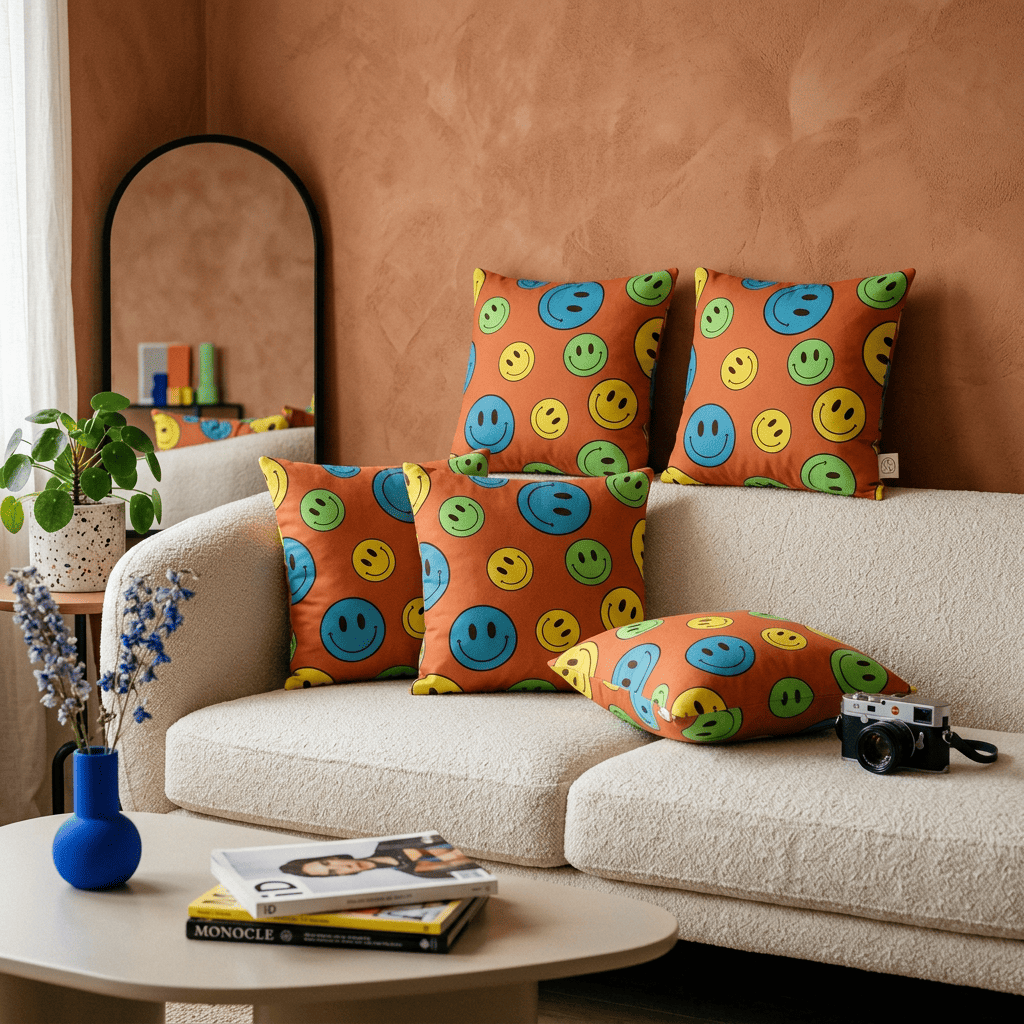 Smiley Pop Cushion Cover