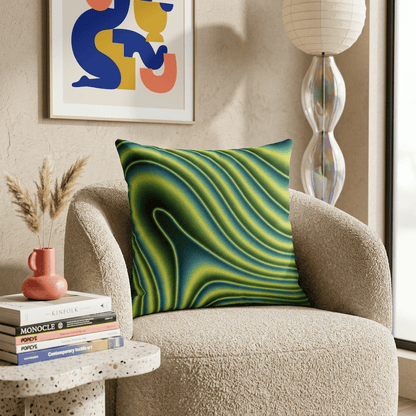Neon Ripple Flow Cushion Cover