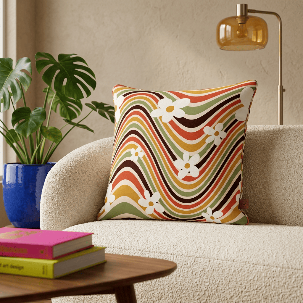Blooming Wave Drift Cushion Cover