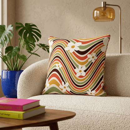 Blooming Wave Drift Cushion Cover