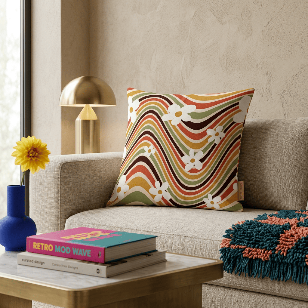 Blooming Wave Drift Cushion Cover