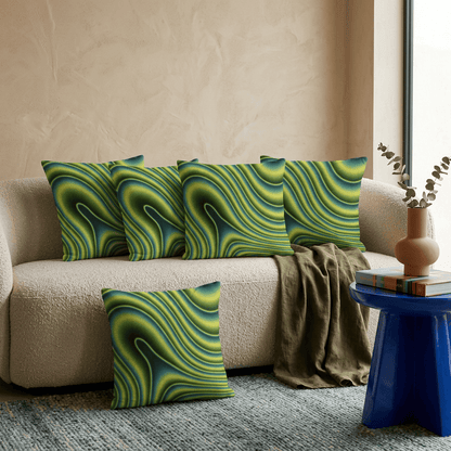 Neon Ripple Flow Cushion Cover