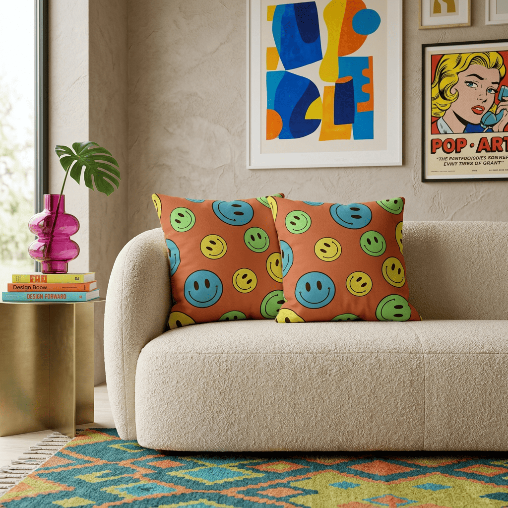 Smiley Pop Cushion Cover