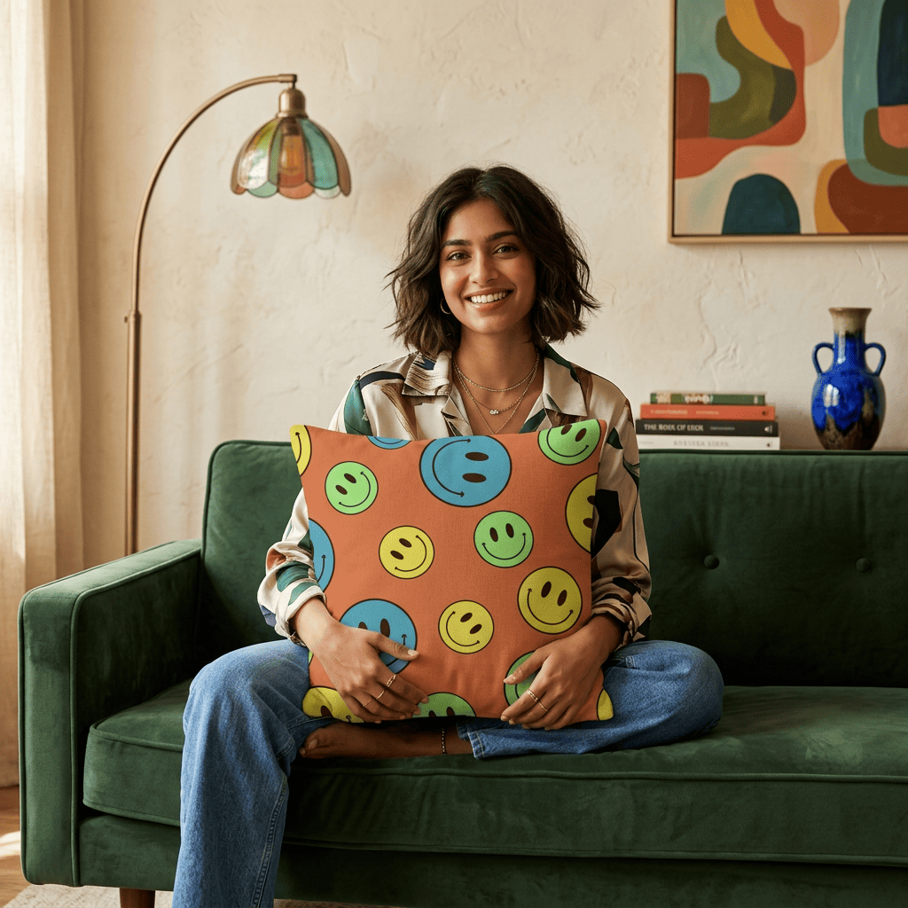 Smiley Pop Cushion Cover
