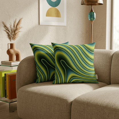 Neon Ripple Flow Cushion Cover