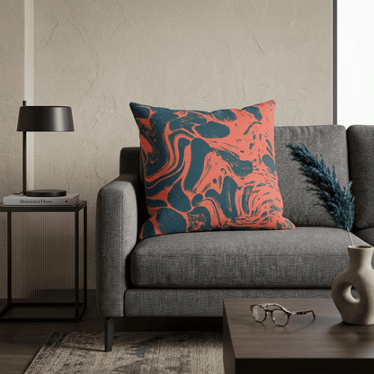 Molten Tide Abstract Velvet Cushion Cover