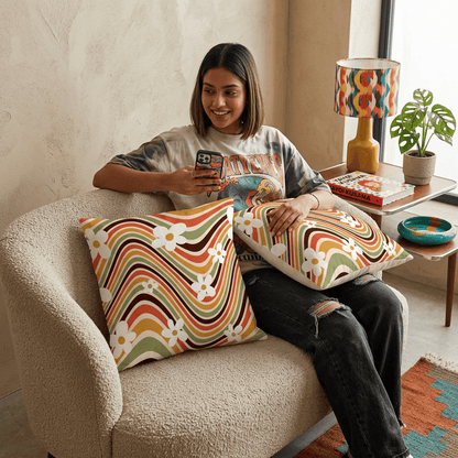 Blooming Wave Drift Cushion Cover