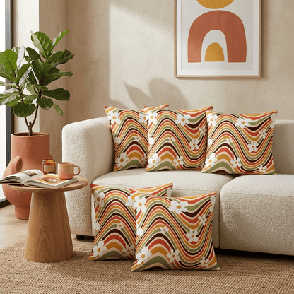 Blooming Wave Drift Cushion Cover