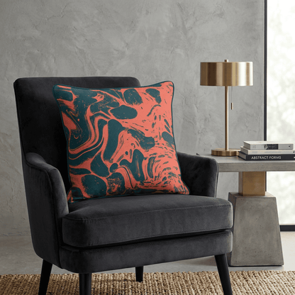 Molten Tide Abstract Velvet Cushion Cover