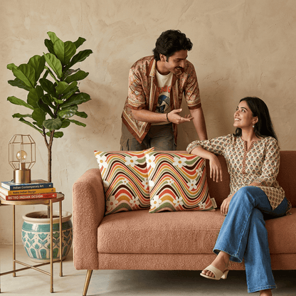 Blooming Wave Drift Cushion Cover