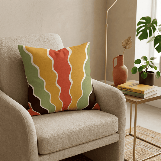 Sunset Ripple Flow Cushion Cover