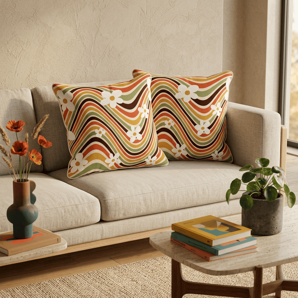 Blooming Wave Drift Cushion Cover