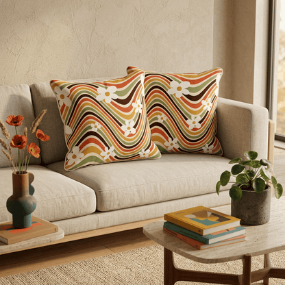 Blooming Wave Drift Cushion Cover