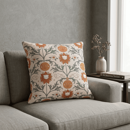 Sun Garden Folk Botanical Velvet Cushion Cover