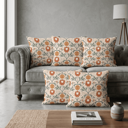 Sun Garden Folk Botanical Velvet Cushion Cover