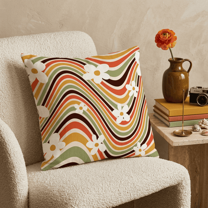 Blooming Wave Drift Cushion Cover