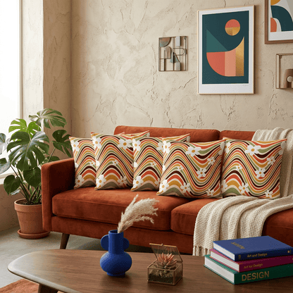 Blooming Wave Drift Cushion Cover