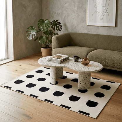 Geometric Arch Dot Rug