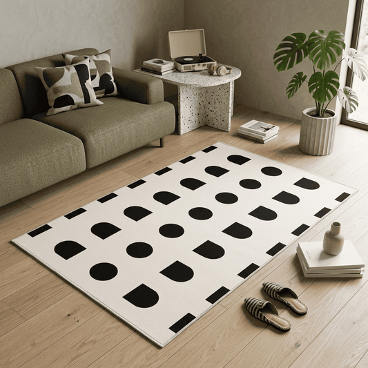 Geometric Arch Dot Rug