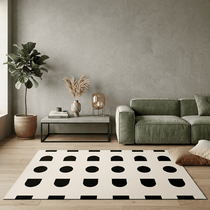 Geometric Arch Dot Rug