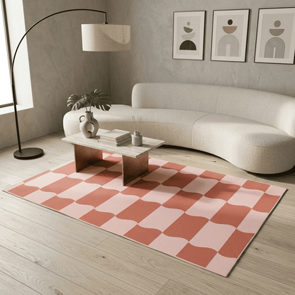 Blush Wave Stripe Rug