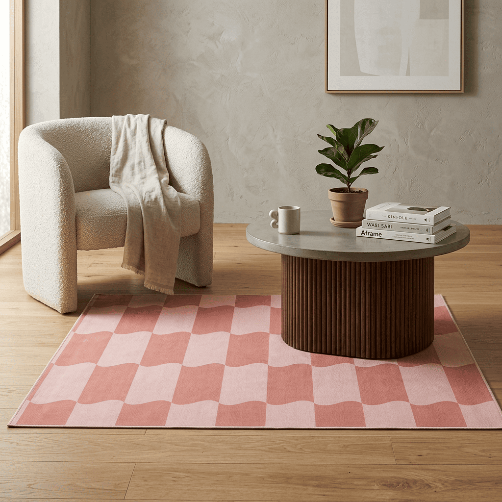 Blush Wave Stripe Rug