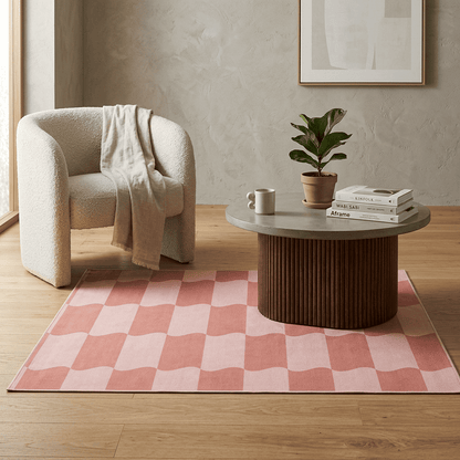 Blush Wave Stripe Rug