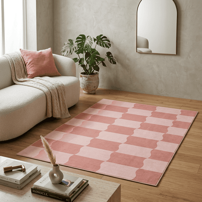Blush Wave Stripe Rug