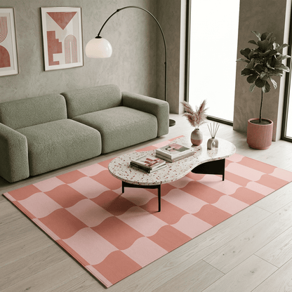 Blush Wave Stripe Rug