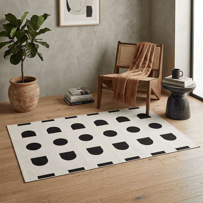 Geometric Arch Dot Rug